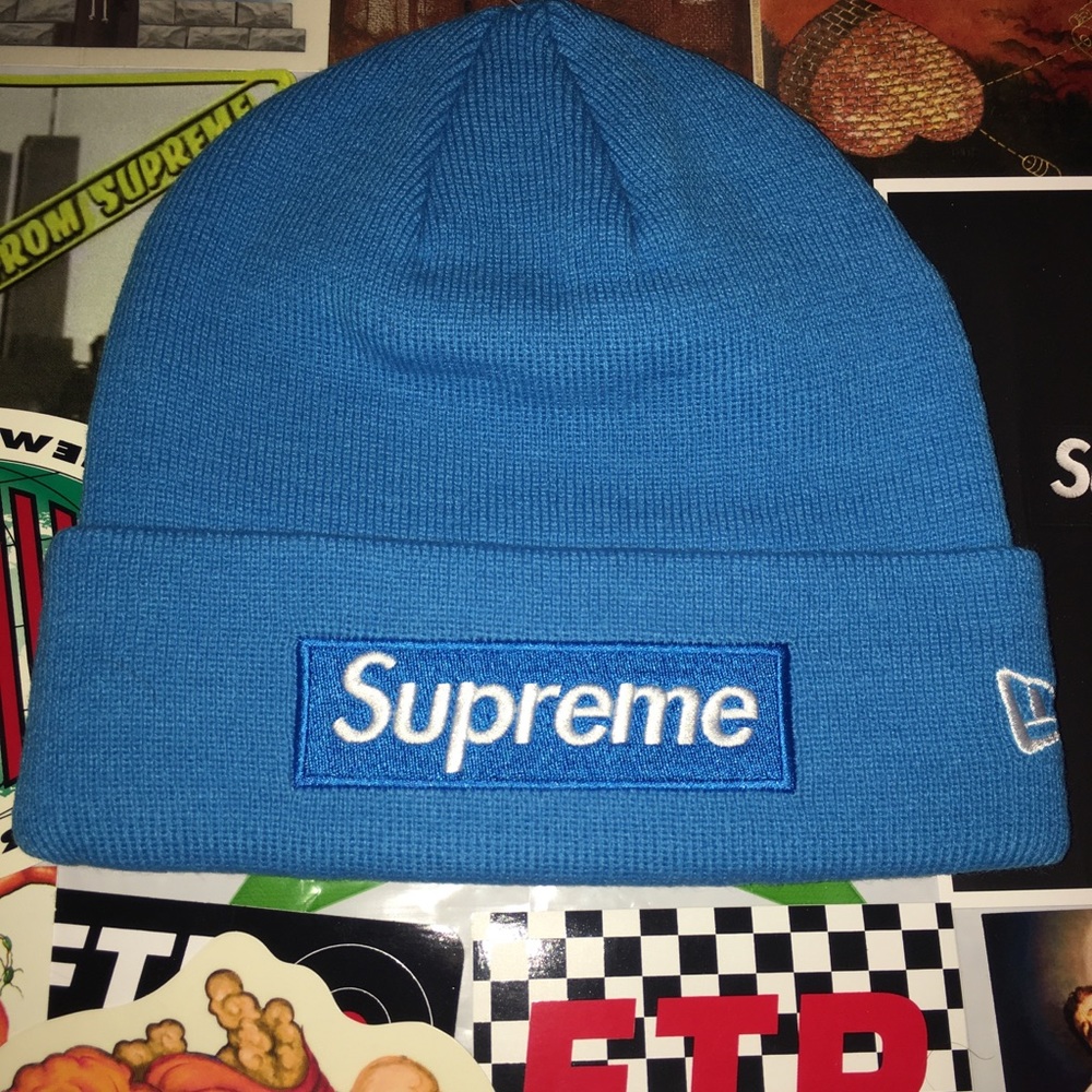 Supreme New Era Box Logo Beanie (2018) Royal